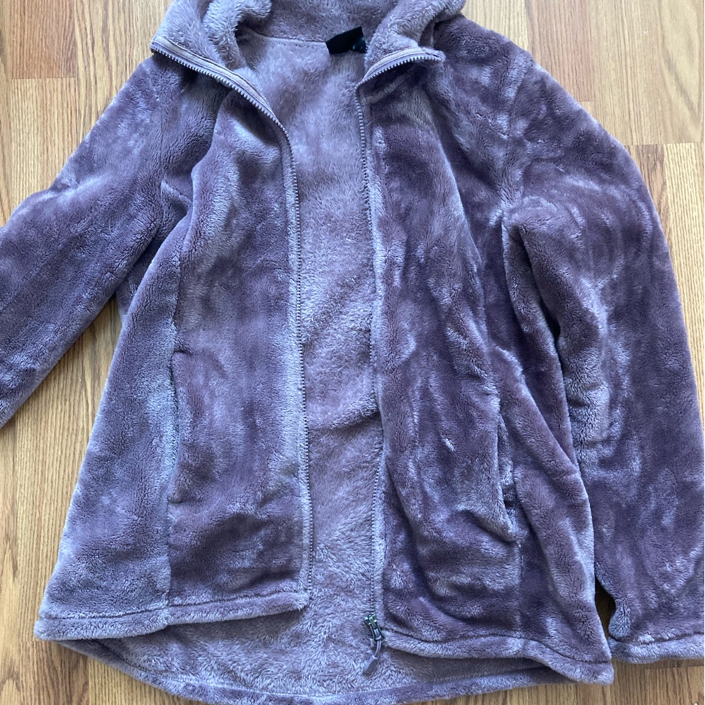 super fluffy purple jacket